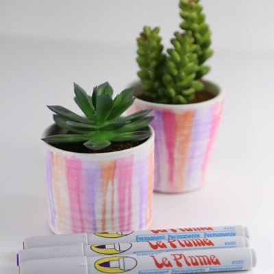 Alcohol Marker Painted Pots