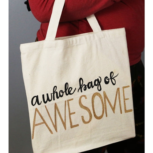 How To Make a DIY Glitter Awesome Tote Bag