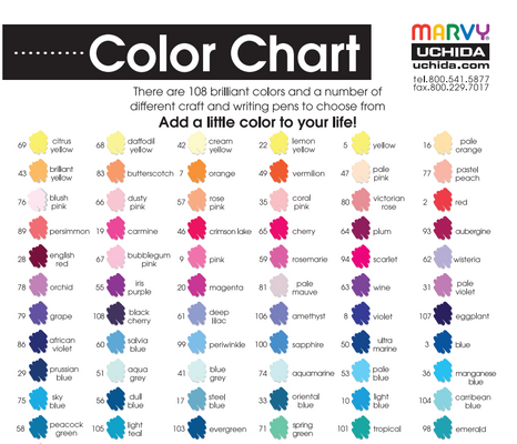 108 COLOR CHART