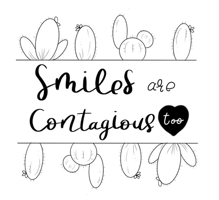 Smiles are Contagious - Free Coloring Page