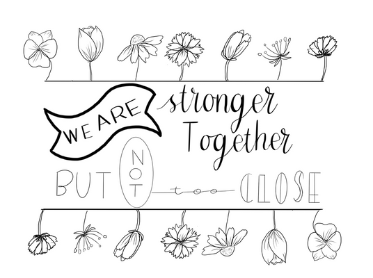 Stronger Together - Free Coloring Page