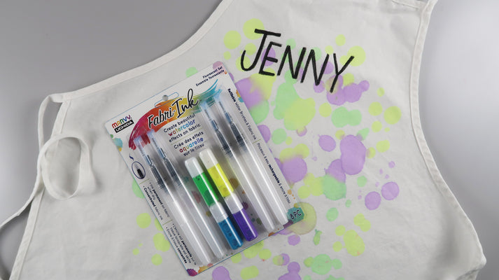 Easy Watercolor Paint Splattered Apron