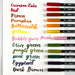 LE PLUME II 12 PIECE GARDEN SET colors crimson lake, red, brown, pumpkin, butterscotch, yellow, bubblegum pink, olive green, jungle green, pine green, eggplant, and dark brown