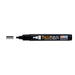 Decofabric marker black with cap off and color lines at tip