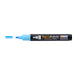 Decofabric marker light blue with cap off and color lines at tip