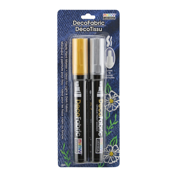 Decofabric two piece marker set with gold and silver