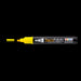 Decofabric marker yellow with cap off and color lines at tip with black background