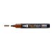 Decofabric marker brown with cap off and color lines at tip