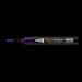 Decofabric marker violet with cap off and color lines at tip with black background