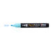 Decofabric marker fluorescent blue with cap off and a color line at tip