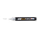Decofabric glitter marker white with cap off and color lines at tip