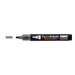 Decofabric glitter marker black with cap off and color lines at tip