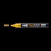 Decofabric  gold marker with cap off and color lines at tip with black background