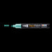 Decofabric marker pearl green with cap off and color lines at tip with black background