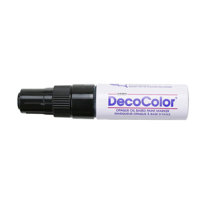 DecoColor jumbo tip marker black with cap on