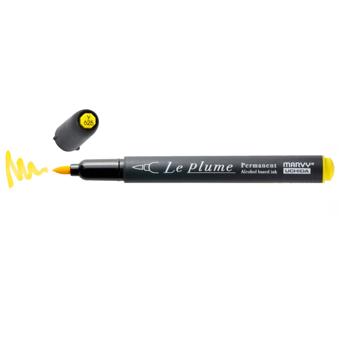 Shoe decor sunset set with le plume permanent marker color yellow with color squiggle at tip