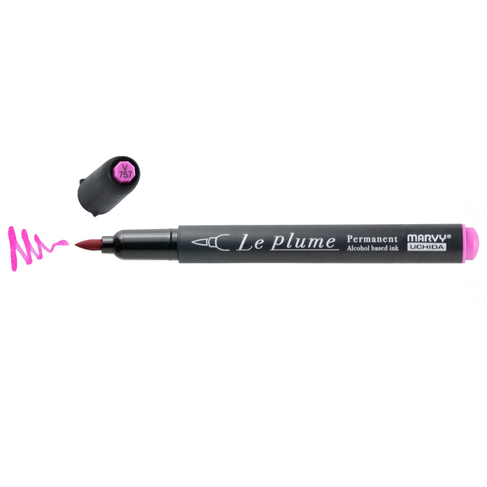 Shoe decor galaxy set with le plume permanent marker color hot purple with color squiggle at tip