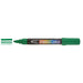 Shoe decor decocolor acrylic green with three line marks next to tip.