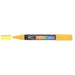 Shoe decor decocolor acrylic yellow with three line marks next to tip.