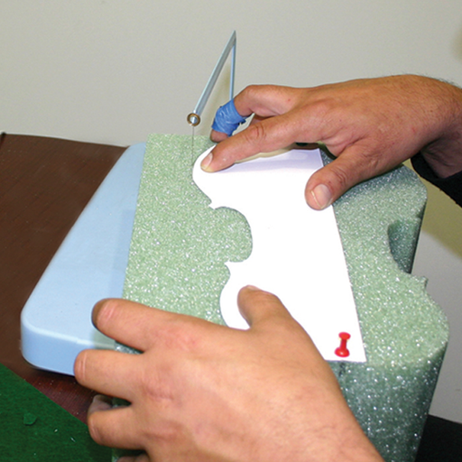 using pattern to cut foam