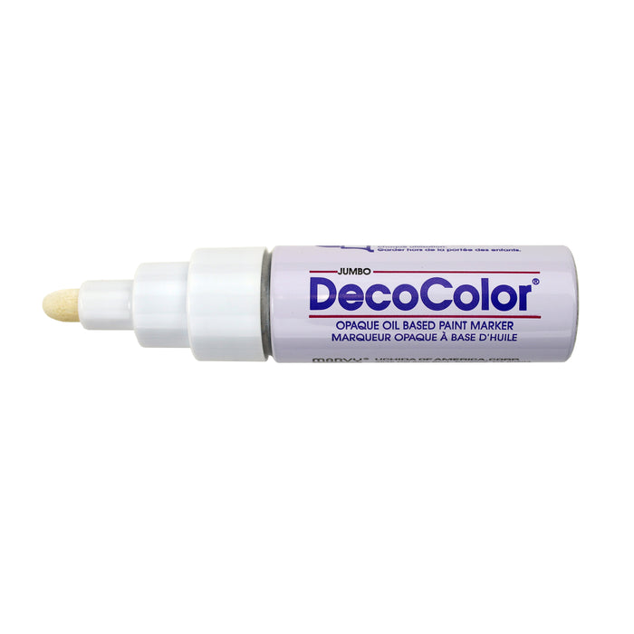 DecoColor jumbo tip marker  white with cap off