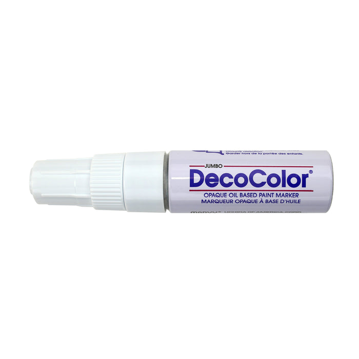 DecoColor jumbo tip marker white with cap on