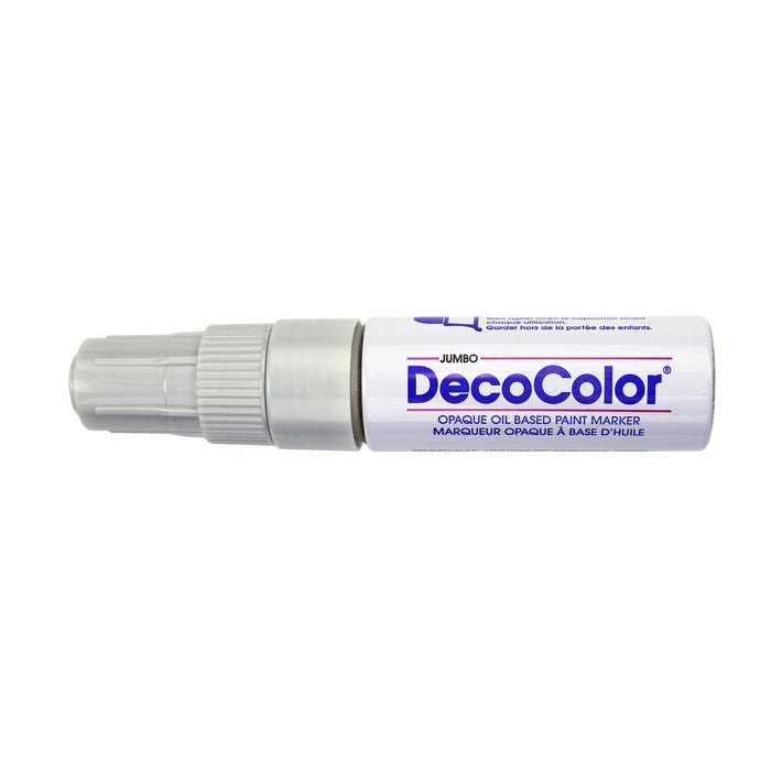 DecoColor jumbo tip marker silver with cap on