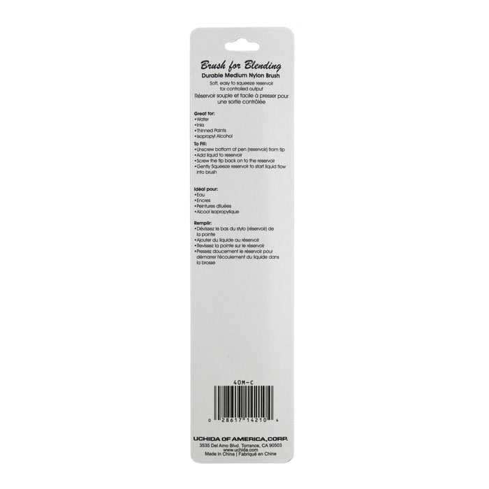 Shoe decor water brush back of package