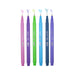 Le pen with color squiggle at tip with pink, lavender, light green, light blue oriental blue and amethyst.