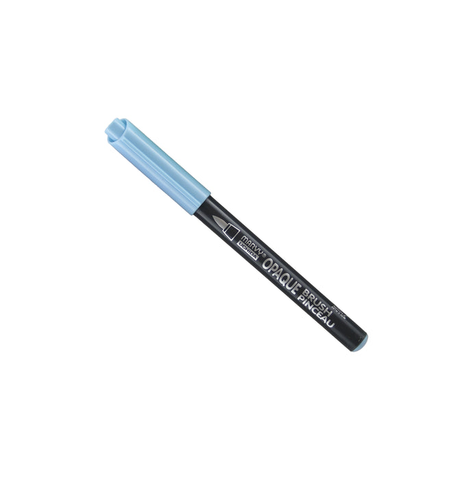 Pale blue Opaque brush with cap on.