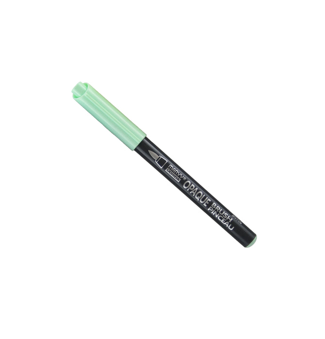 Opaque brush peppermint marker with cap on
