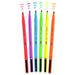 LE PEN FLEX FLUORESCENT COLORS PINK, VIOLET, BLUE, GREEN, YELLOW, AND ORANGE.