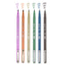LE PEN FLEX RETRO COLORS PALE MAUVE, CORAL PEACH, BEIGE, JADE GREEN, STEEL BLUE, AND SEPIA.