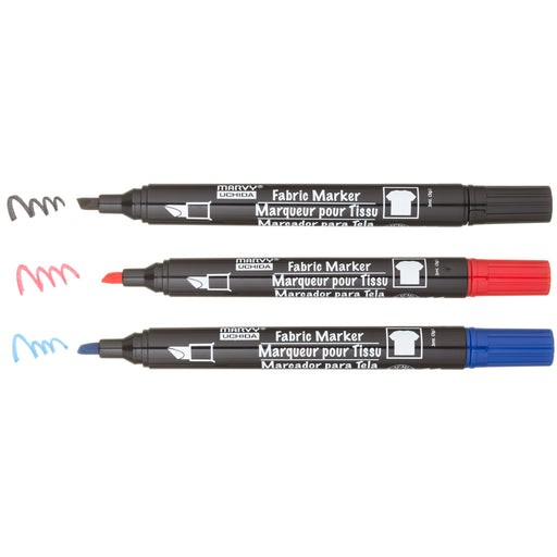 MARVY&reg; FABRIC MARKER CHISEL TIP SETS