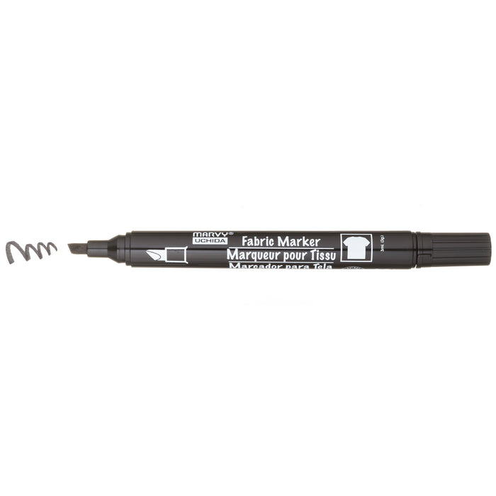 MARVY® FABRIC MARKER CHISEL TIP black