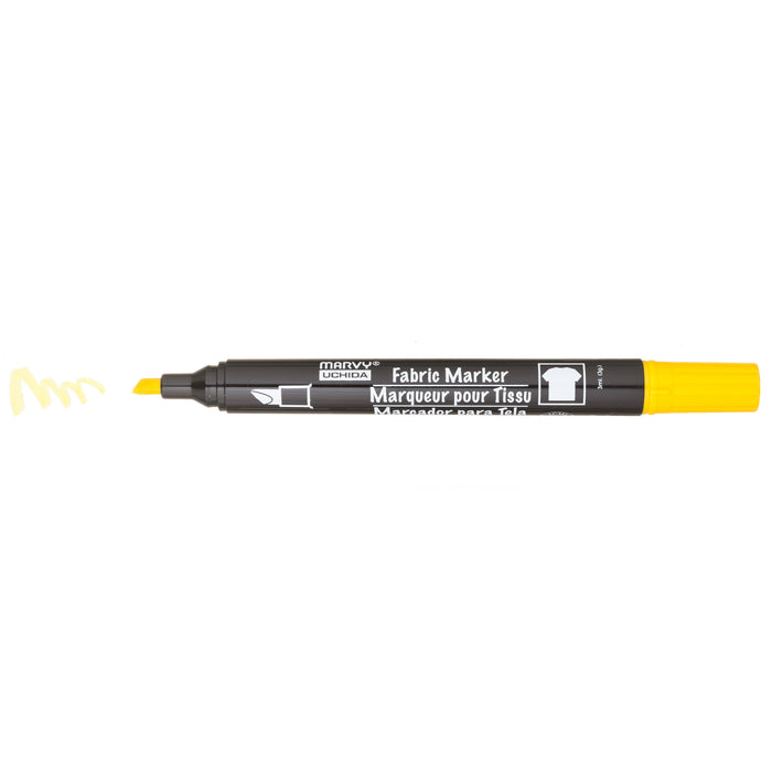 MARVY® FABRIC MARKER CHISEL TIP lemon