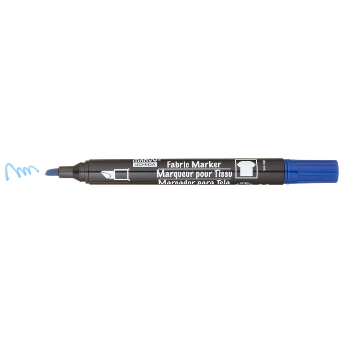 MARVY® FABRIC MARKER CHISEL TIP blue