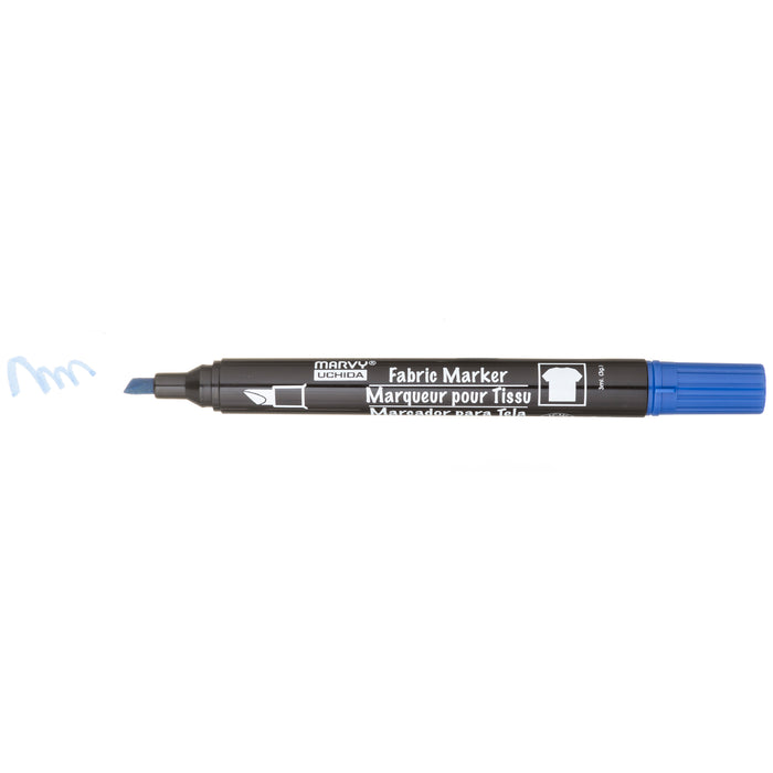 MARVY® FABRIC MARKER CHISEL TIP cobalt blue
