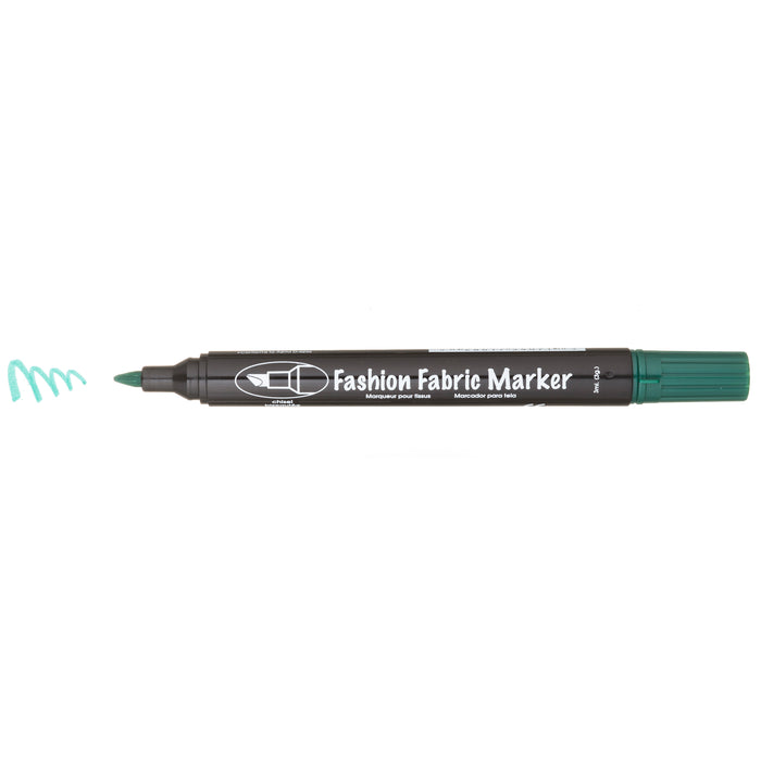 MARVY® FABRIC MARKER CHISEL TIP viridian 