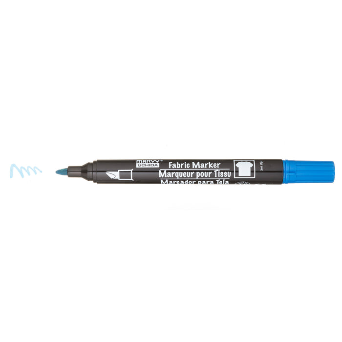 MARVY® FABRIC MARKER CHISEL TIP peacock blue
