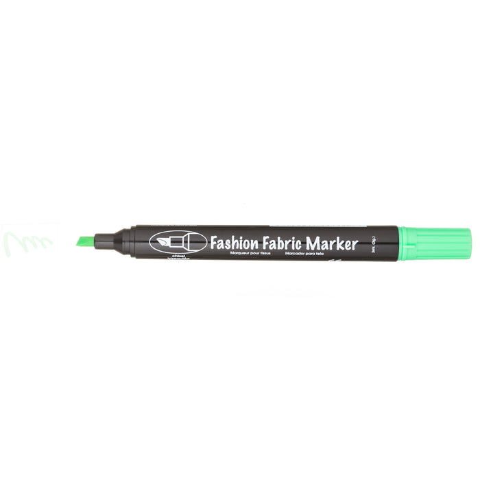 MARVY® FABRIC MARKER CHISEL TIP fluorescent green