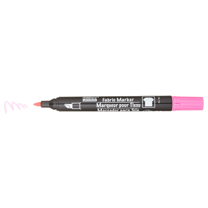 MARVY® FABRIC MARKER CHISEL TIP neon pink