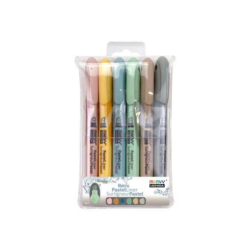 Pastel liner retro color set