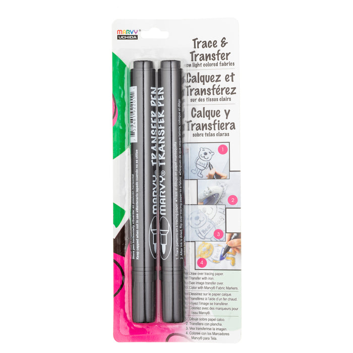 Transfer pen set with two markers in packaging