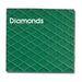A sample paper with diamonds crimped on it 