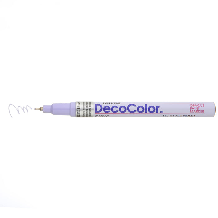 DECOCOLOR® PAINT MARKER EXTRA FINE pale violet with color squiggle at the tip