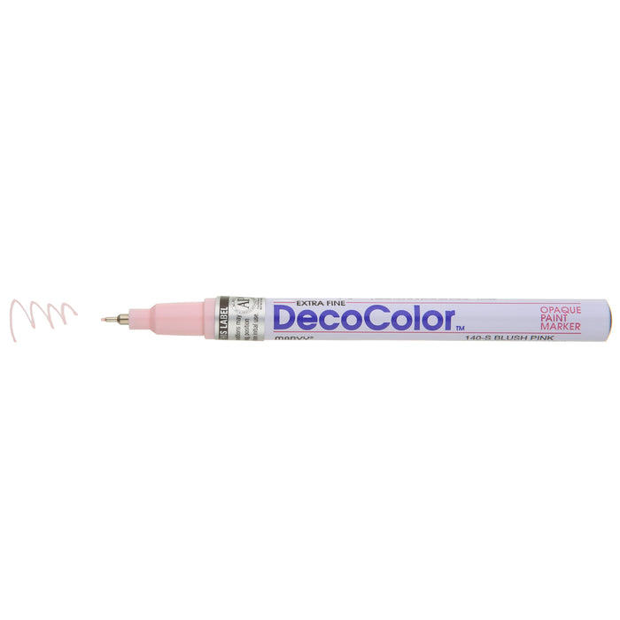 DECOCOLOR® PAINT MARKER EXTRA FINE blush pink with color squiggle at the tip