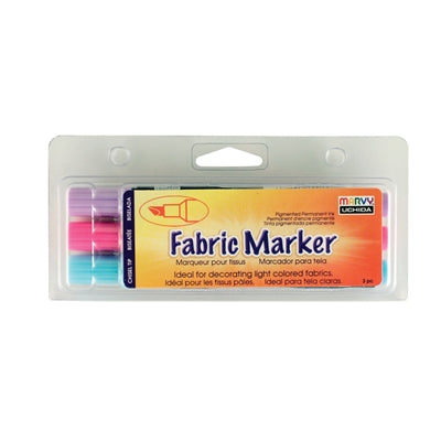 MARVY® FABRIC MARKER CHISEL TIP - FLUORESCENT SET