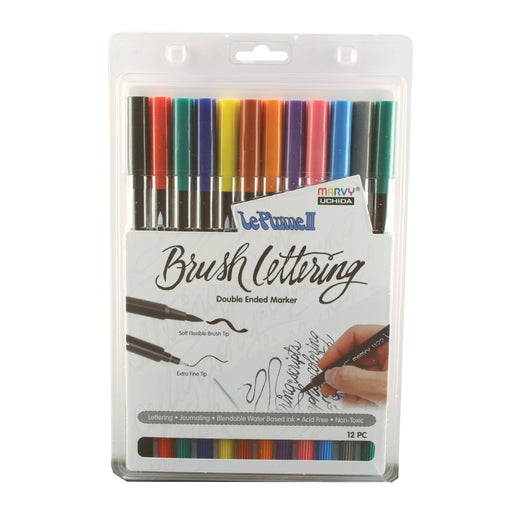 BRUSH LETTERING LE PLUME II 24 PIECE PRIMARY SET - Marvy Uchida