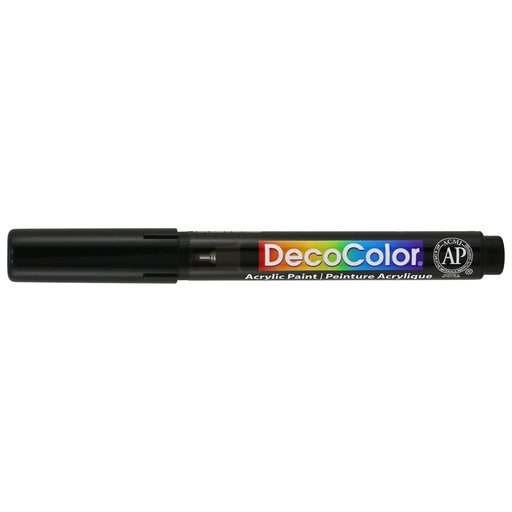 Decocolor acrylic extra fine tip marker black with cap on